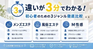 メンズエステ・風俗エステ・M性感の違い